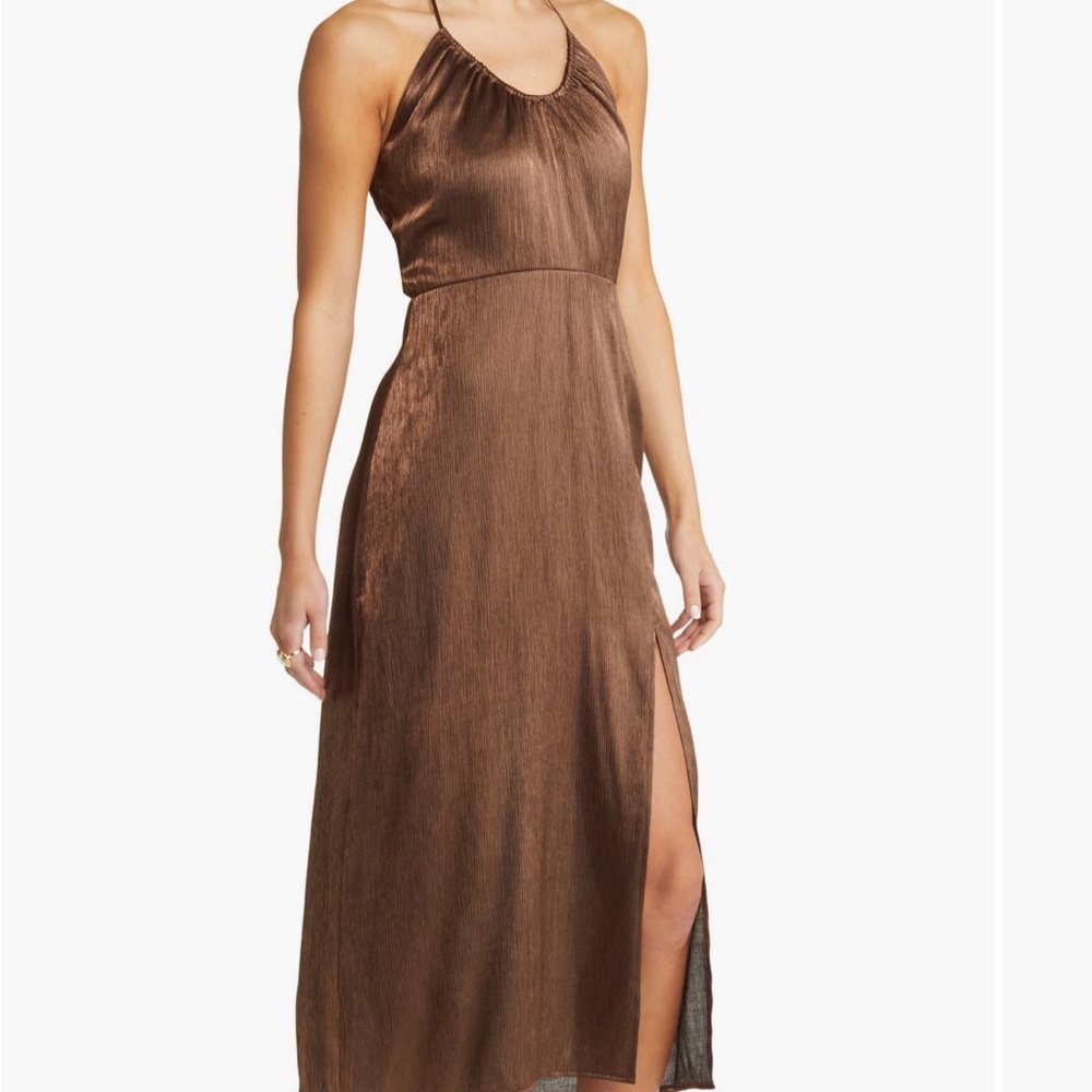 NWT - Open Edit Scoop Neck Halter Dress